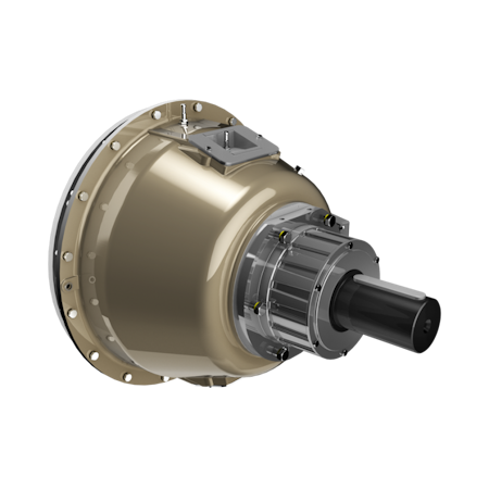 Hydraulically engaged PTO dry clutch