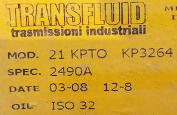 Identify Transfluid spec tag